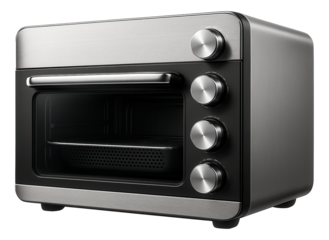 A mini oven with a built-in air fryer, offering a healthier cooking alternative for health-conscious households.