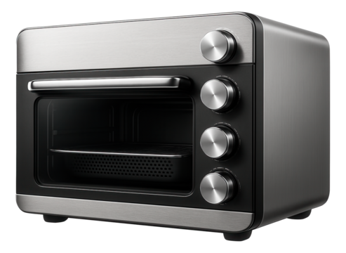 A mini oven with a built-in air fryer, offering a healthier cooking alternative for health-conscious households.