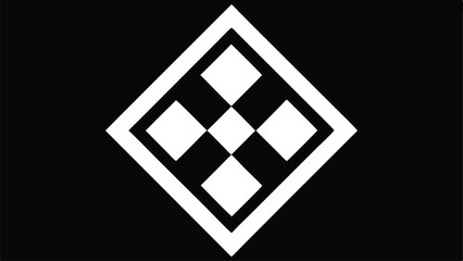 Modern black diamond tile vector design with stylish geometric pattern elements