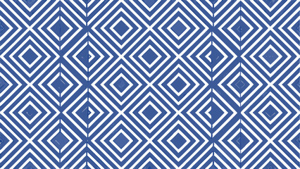 Seamless geometric diamond pattern with blue and white colors suitable for designs