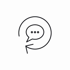 message reload icon sign vector