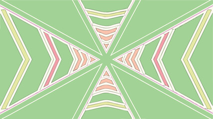 Symmetrical geometric design with pastel colors suitable for backgrounds and abstract decorations
