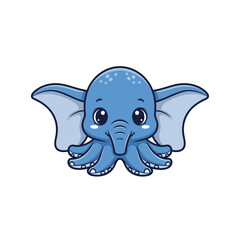 Cute sea creature icons very cool design