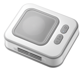 Window cleaning robot with vacuum suction, designed for frameless glass balconies.