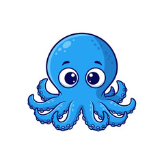 Fototapeta premium Cute sea creature icons very cool design
