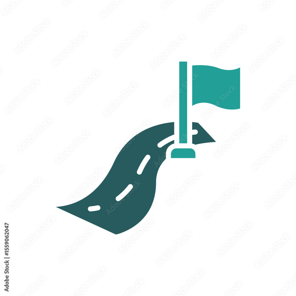 Poster road map icon. vector.editable stroke.linear style sign for use web design,logo.symbol illustration.