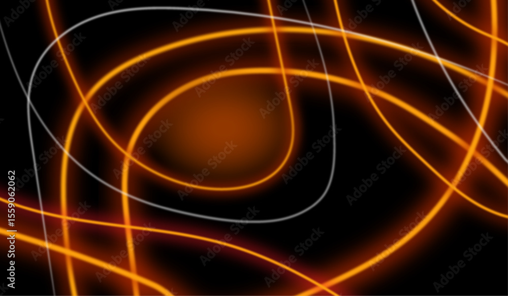 Poster dark abstract background with bright color neon lights and lines. glowing background, vector futuris