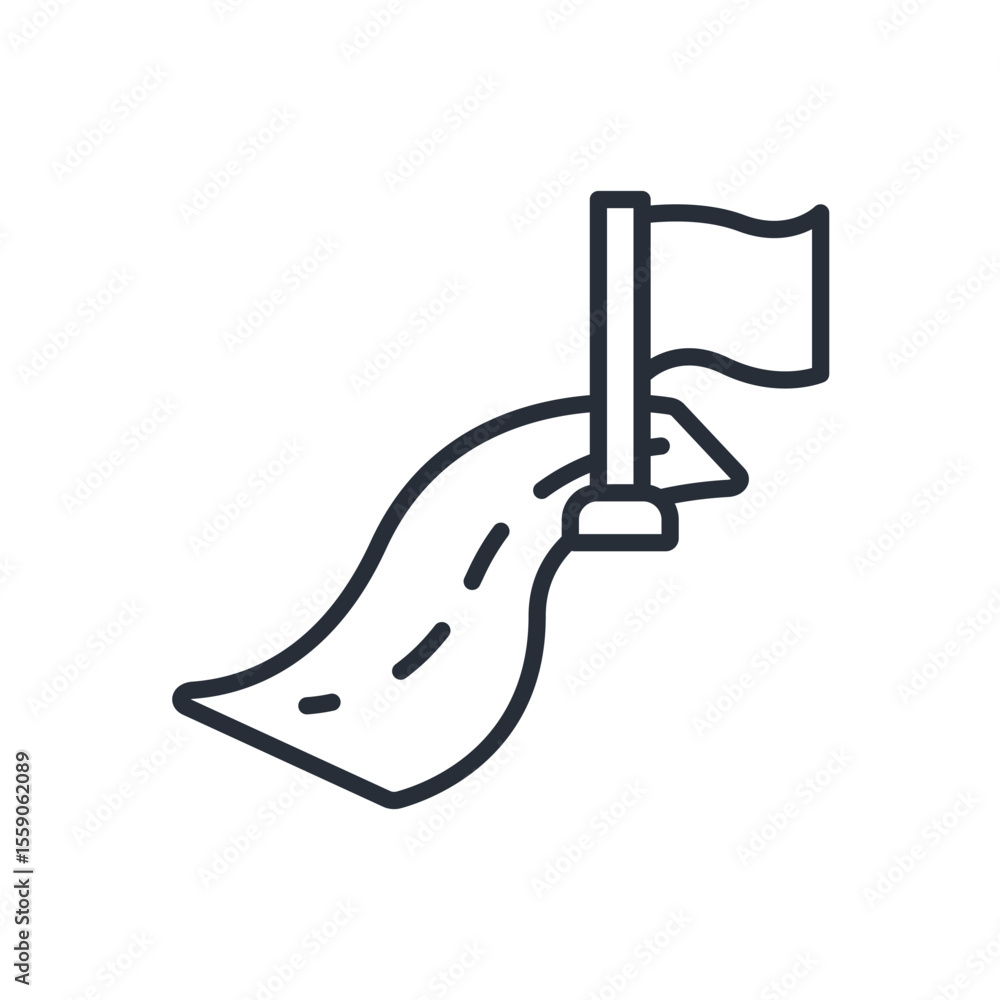 Poster road map icon. vector.editable stroke.linear style sign for use web design,logo.symbol illustration.