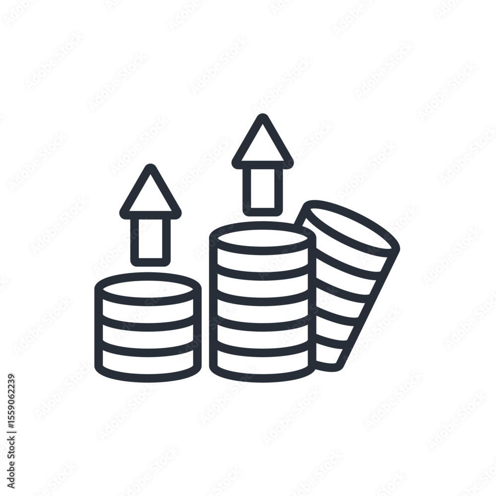 Poster competitive advantage icon. vector.editable stroke.linear style sign for use web design,logo.symbol 