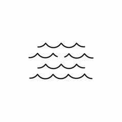 Obraz premium sea waves icon sign vector