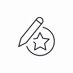 star write icon sign vector