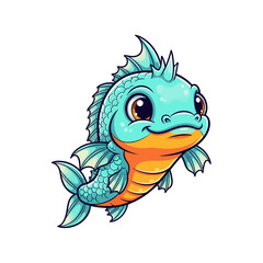 Cute sea creature icons very cool design