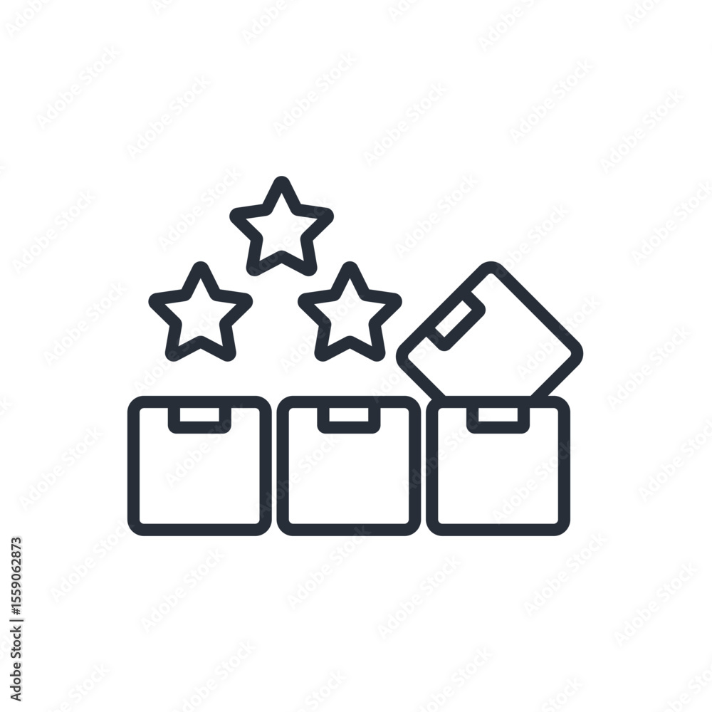 Poster differentiation icon. vector.editable stroke.linear style sign for use web design,logo.symbol illust