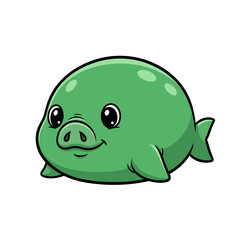 Cute sea creature icons very cool design