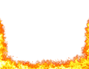 Explosion border isolated on transparent background - Generative