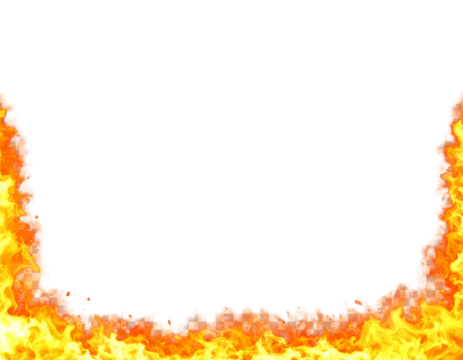 Explosion border isolated on transparent background - Generative