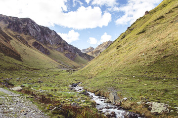 Fototapeta premium A beautiful valley in the mountains (Pyrénees - France)