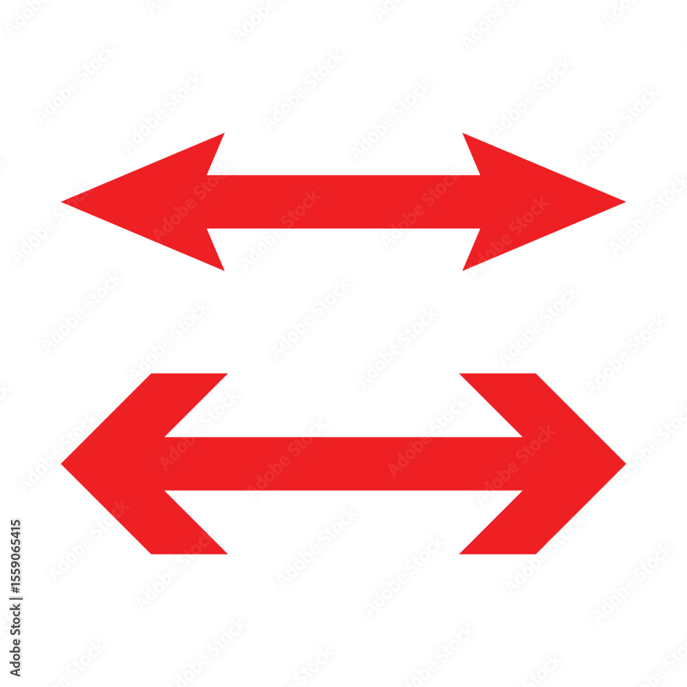 Poster dual sided arrow vector icon. double ended arrow vector design for website, app and logo design. vec