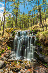 Cascada de Apatlaco, Puebla, México.  Is a natural space located in the...