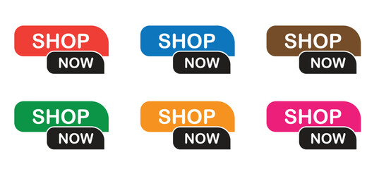 shop now buttons set