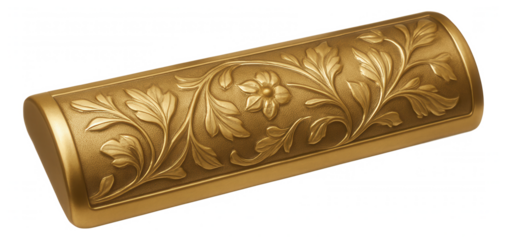 Decorative cable channel with an embossed floral design, suitable for vintage-style interiors, used to hide electrical cords along walls in a cottage.