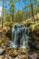 Cascada de Apatlaco, Puebla, México.  Is a natural space located in the...