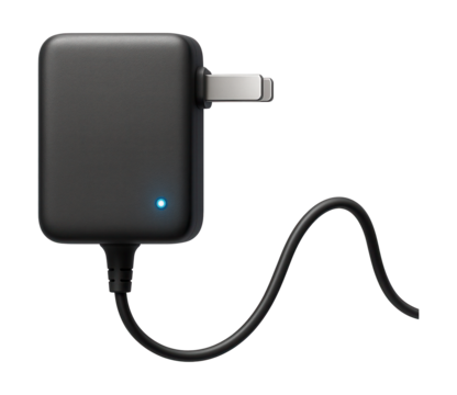 Power supply adapter for LED strips used in a bedroom to create ambient lighting.