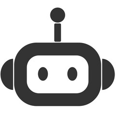 black silhouette bot icon