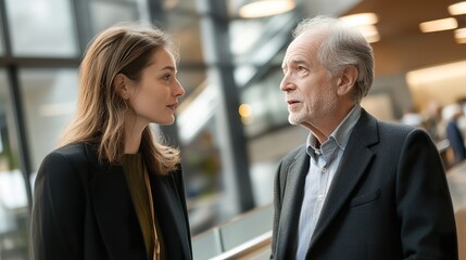 Businesswoman and older client discussing business strategy