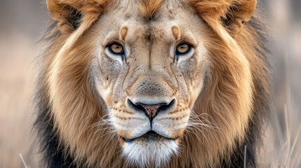 Close-up lion portrait