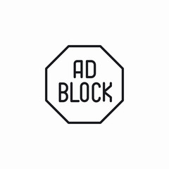 advertisement blocker icon sign vector