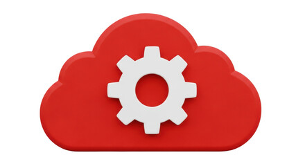 Isolated cloud setting icon