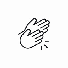 applaud crowd icon sign vector