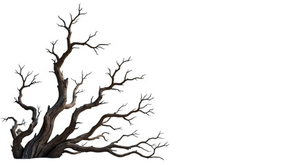 Obraz premium Dead tree that has been cut out. Old. Shadow. Decoration. Design material. Horror. Halloween. Withering. Decay.