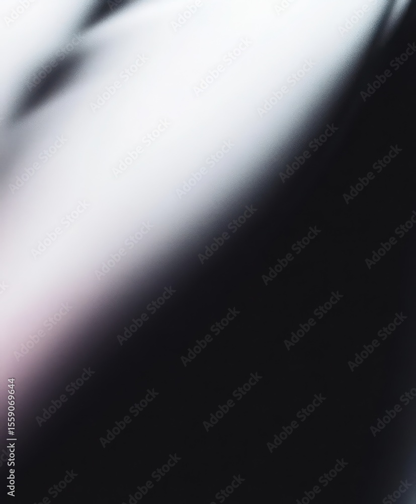 Poster Abstract monochromatic background with soft white gradient fading into dark. Minimalist art concept for graphic design and presentation.