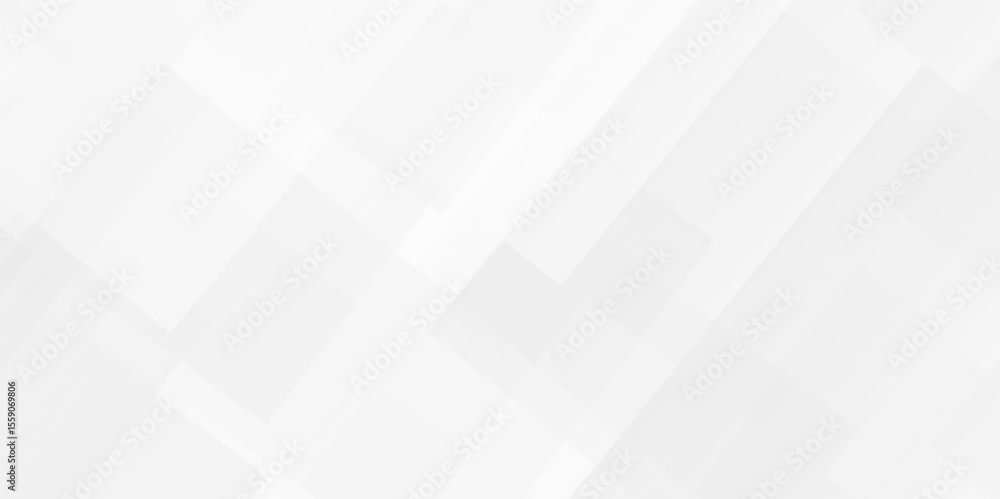Fototapete abstract white and gray overlap triangle geometric technology pattern. minimal rectangle randomly ar