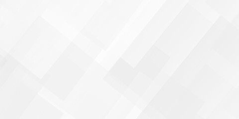 Abstract white and gray overlap triangle geometric technology pattern. minimal rectangle randomly arranged white lines transparent web square background layers. overlapping presentation design.	