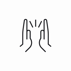 Obraz premium clap hands icon sign vector