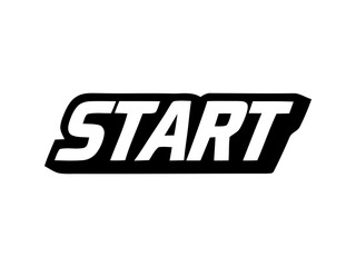 Start icon. Racing symbol or decal.