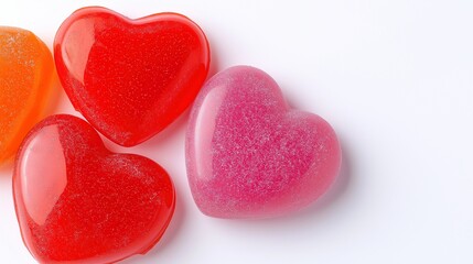 Obraz premium Colorful Heart-Shaped Candies for Celebrations