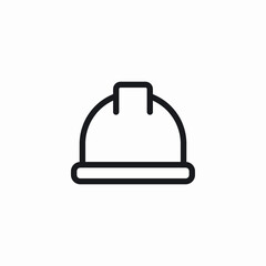 construction protection helmet icon sign vector