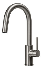 Water spout with a sleek stainless steel finish, designed for a modern kitchen sink.