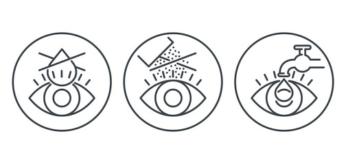 Keep Away from Eyes, if gets - rinse thoroughly. Signs In thin line