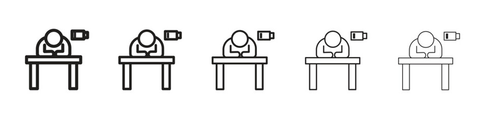 Tired person icon vector design element vector eps 10