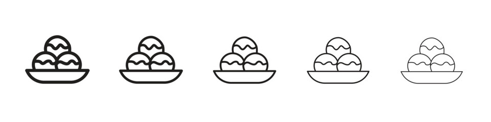 Takoyaki icon vector design element vector eps 10