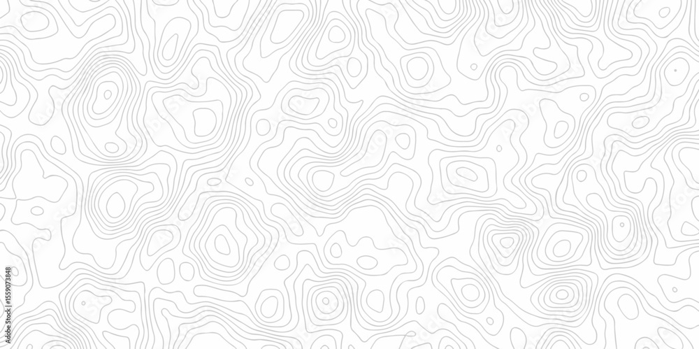 Poster abstract white minimal lines topographic contour lines grid map seamless pattern. geographic mountai