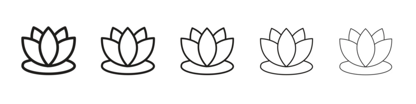 Lotus flower icon vector design element vector eps 10