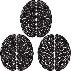 Brain silhouette vector illustration