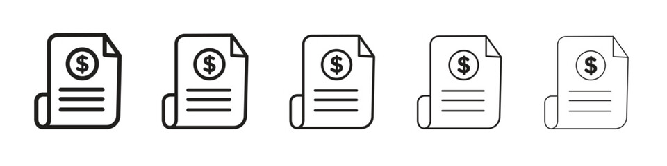 Invoice icon vector, Symbol, logo illustrations