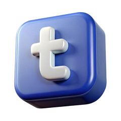Obraz premium blue cross 3d icon